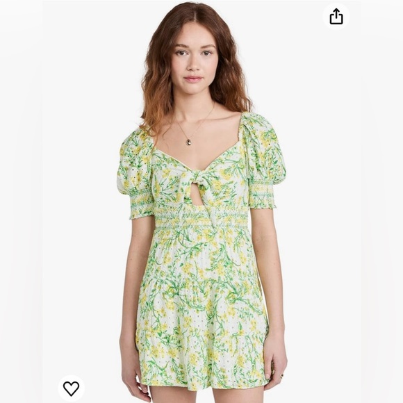 NWT Alice + Olivia Kristie Sweetheart Puff Sleeve Mini Dress  wedding guest 6 8 - Picture 7 of 7